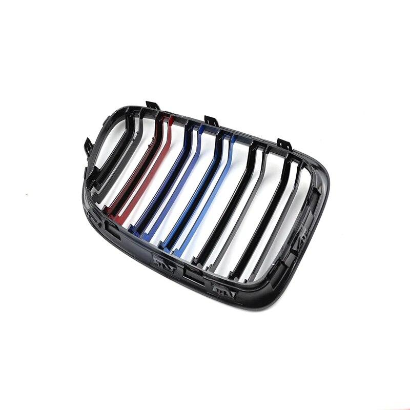 New Look Car Grille Grill Front Kidney Glossy 2 Line Double Slat For BMW X1 E84 2010-2015 Car Accessories