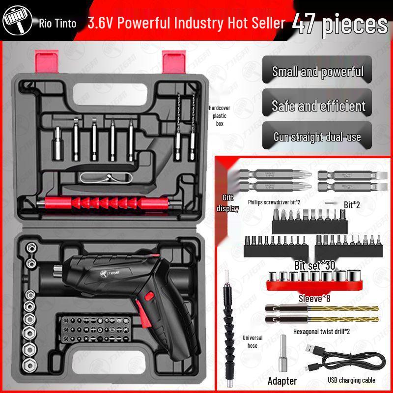 Multifunktions-Elektroschrauber-Werkzeugkasten: Haushalts-Reparatur- und Montage-Set