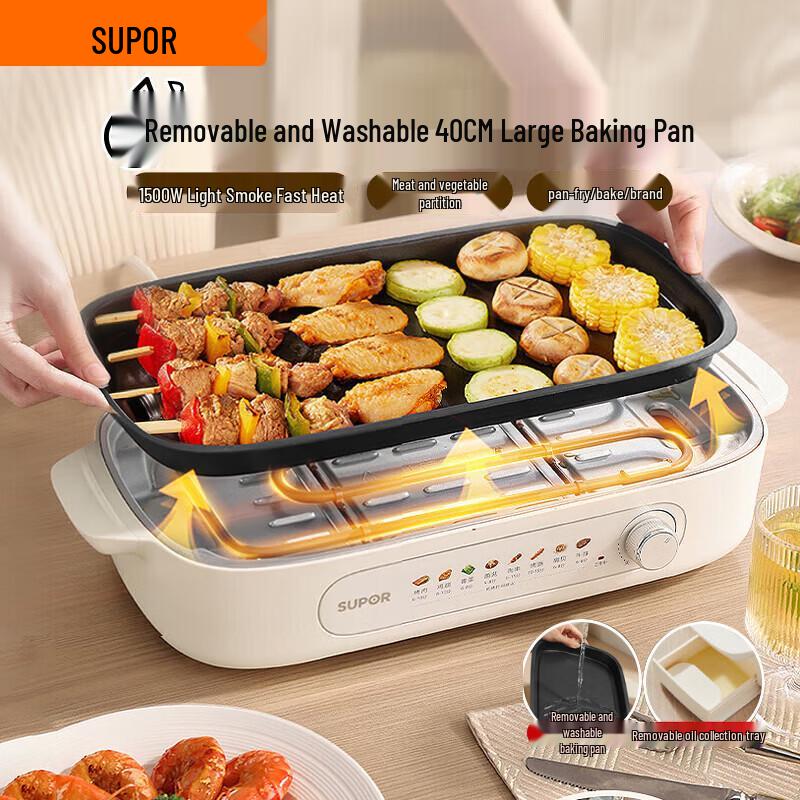 SUPOR Electric Griddle with Partition CN plug (adapter included)