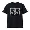 Number 55 Sports Jersey Birthday Age Favorite Lucky T Shirt Vintage Washed Stretched Designer Clothes Versatile Homme