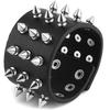 Punk Gothic Metal Cone Studs Rivet Leather Bracelet Wide Cuff Wristband for Men Fashion Jewelry Charm