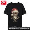 Vintage Christmas Santa Skull with Bones TShirts Customized Tops Tees Fashion Tshirt Camiseta Plus Size