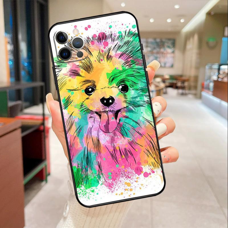 

Pomeranian Dog Phone Case For iPhone 16 15 12 13 11 14 Pro Max Mini X XR XS Max 6S Plus Coque iPhone 13 mini