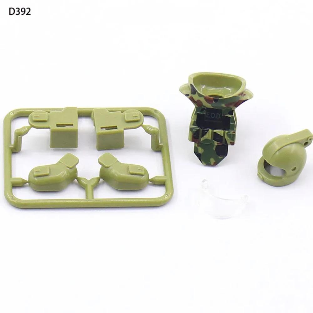 WW2 Military MOC Building Block Soldier Printed Weapon Case Rack Drone Bomb Disposal Mortar Gatling Maxine Gun DIY Toy Gift K046