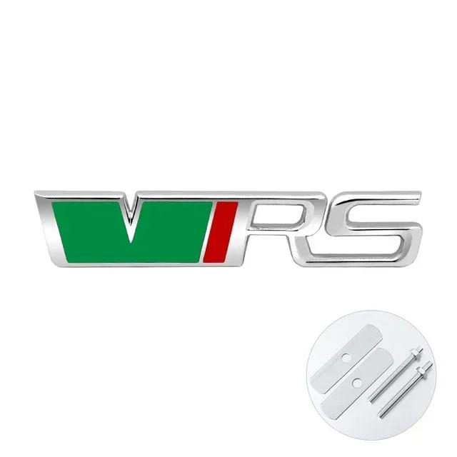 AAABV1 3D Metal Logo VRS Badge Car Trunk Front Grill Emblem For Skoda Fabia 1 MK1 Octavia 2 3 4 A7 A5 Superb RS VRS Sticker Accessories