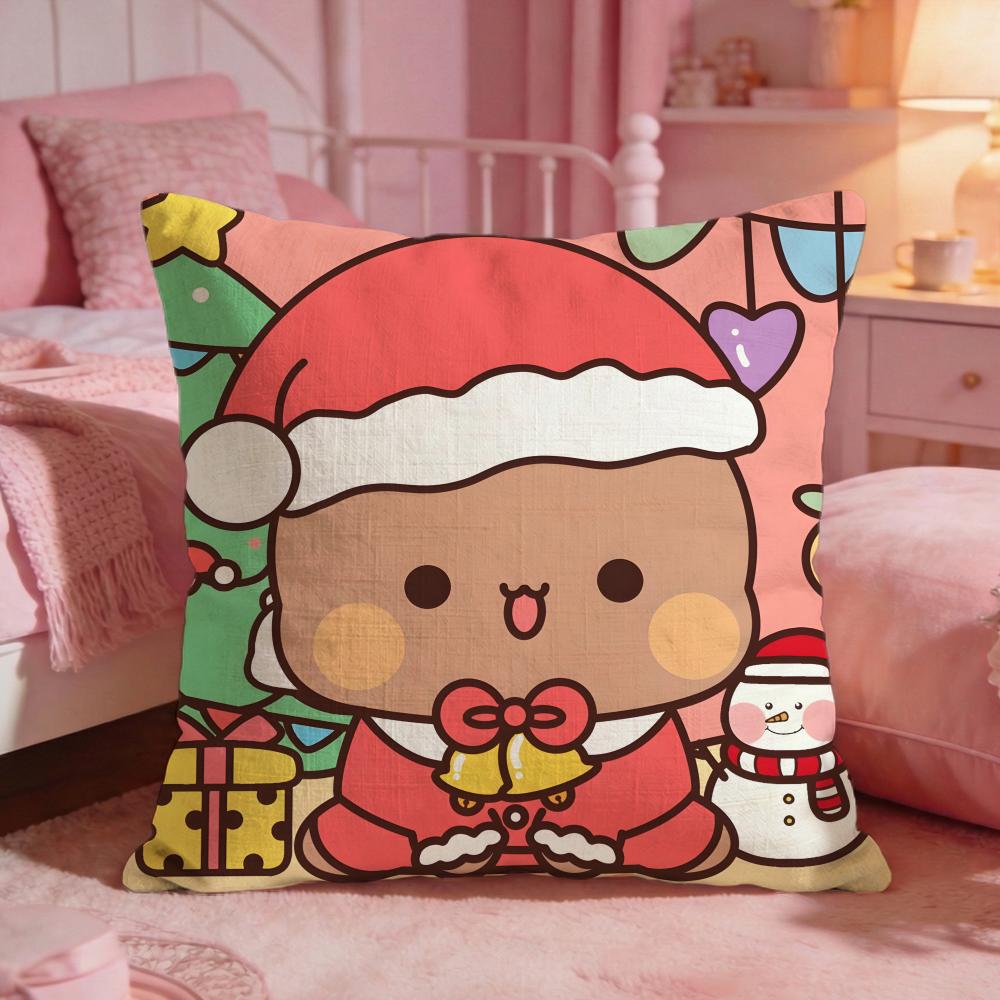 BUBU DUDU Cute Bear Cushion Cover Premium Comfort Reversible Pillow Cove Two In One Design For Any Room  Car Interior