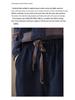 Women's Black Retro Elastic Waist Cotton Knit Scimitar Pants