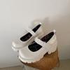 Summer Mary Jane shoes summer new thick heel rhinestone single shoes thin retro