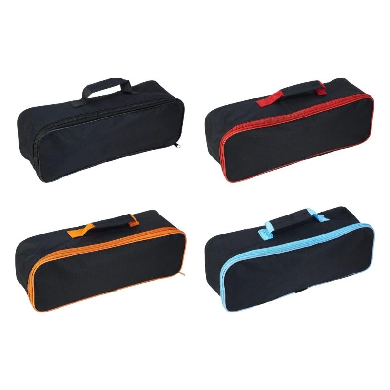Car Vacuum Cleaner Storage Bag Nylon Fabric Carry Case with Zippered Opening and Top Handle for Road-Trip Tool Organization