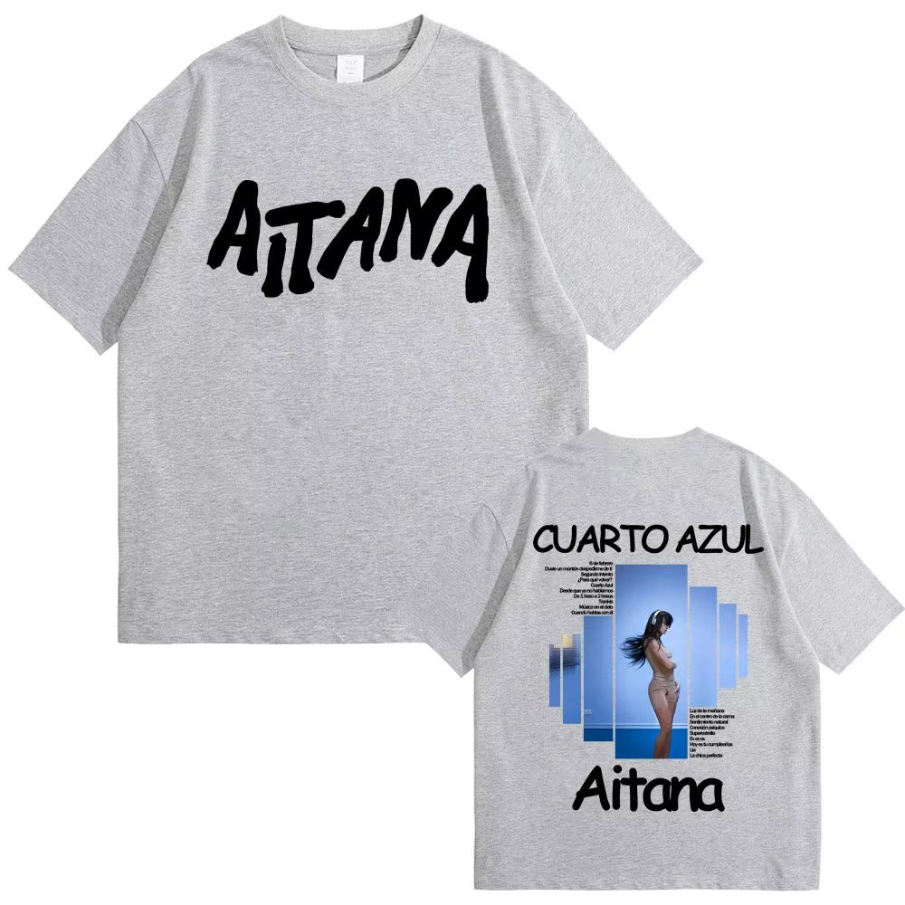 

Singer Aitana CUARTO AZUL Album Graphic T-shirts Men Women Hip Hop Fashion Pop Music T Shirt Unisex Cotton Vintage Tshirt 3XL