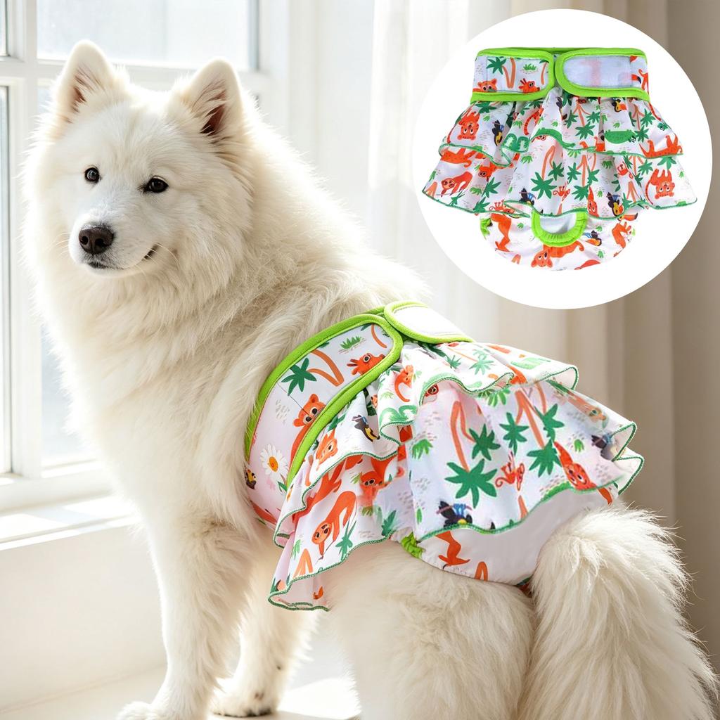 Reusable Female Dog Sanitary Skirt Absorbent Leak- Pet Pants for Large Dogs, Panties for Dogs