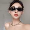 Conjoined Large Frame Sunglasses Metal Eyeglass Frame Advanced Sunglasses Bicycle Windproof Riding Sunglasses