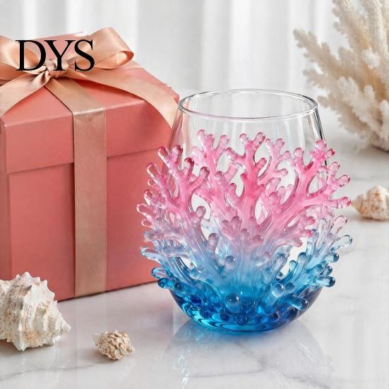 Unique Sea Creature Drinkware Octopus Stemless Wine Glass, 3D Marine Animal Printed Bar Life Enthusiast Gift Borosilicate Glassware, for Cocktails And
