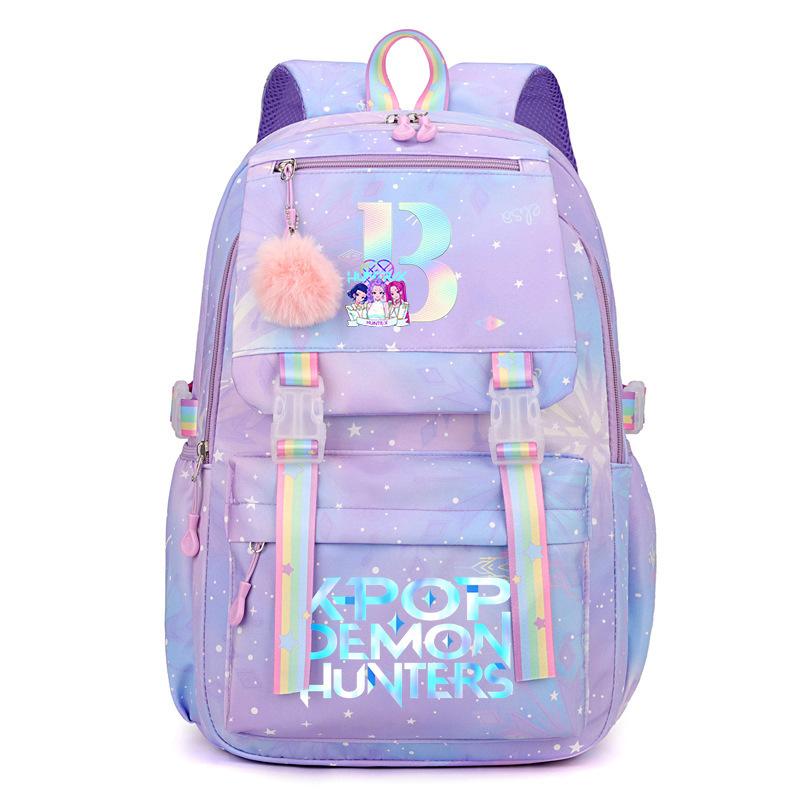 Witch Hunters Kpopdemonhunters Letter Printing Fashion Student School Bag Large Capacity