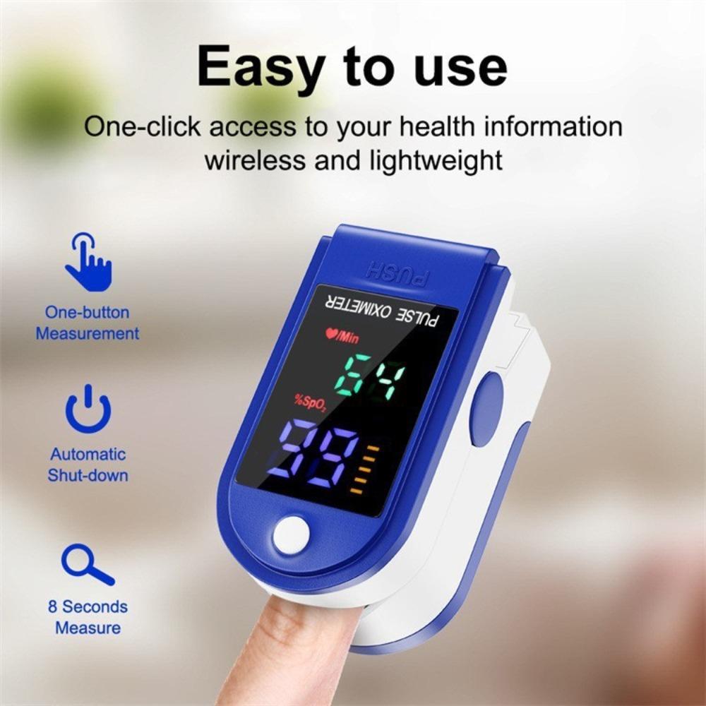 Medizinisches Tragbares Finger-Pulsoximeter Blutsauerstoff Fingerclip Puls Sättigung PI Herzfrequenzüberwachung Oximeter