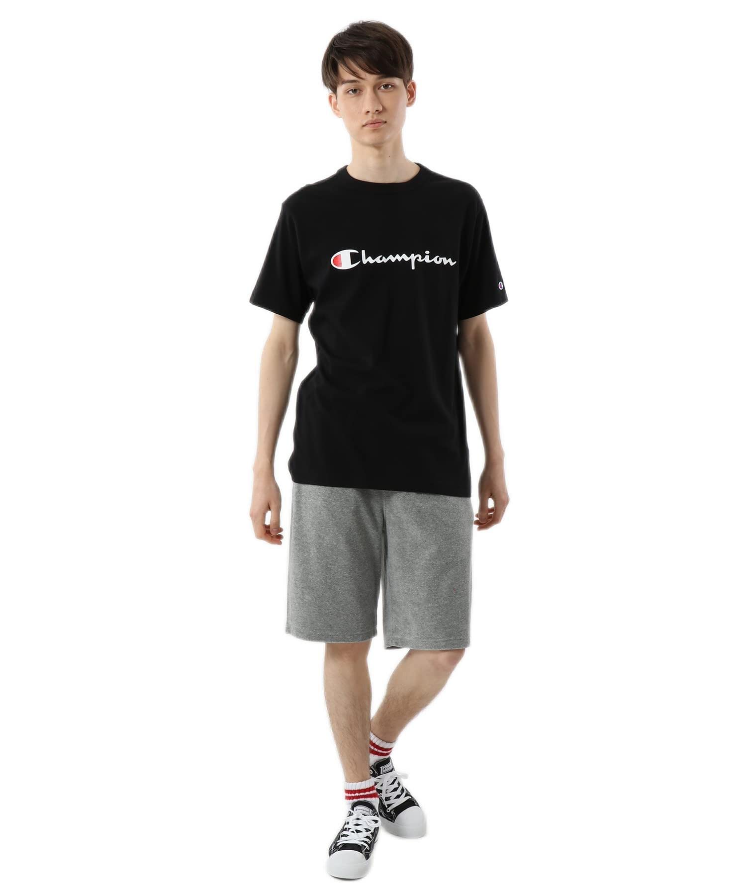 

Short Round Cotton USA Script Logo Short Sleeve Basic Black 4L [Champion] T-Shirt, Sleeve, Neck, 100% T-Shirt, C3-P302Z/C3-X353L Men s чорний