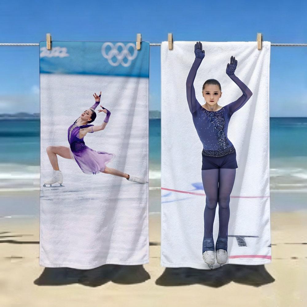 Celebrity K-KamilaS ValievaS Towel ultra-fine fiber quick drying absorbent bath towel, outdoor swimming sports towel