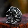 2025 Retro Simple Men's Ring Ghost Head Skull Ring Personalized Trend Ring