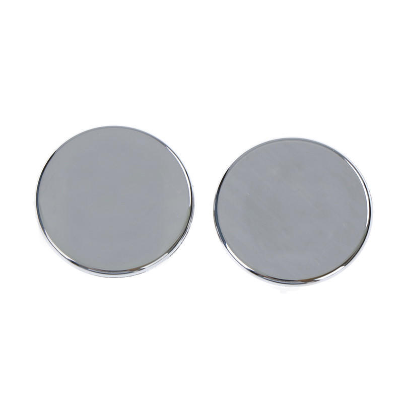 2Pcs Round Overflow Cover Tidy Trim Chrome Bathroom Basin Sink Spare Replacement