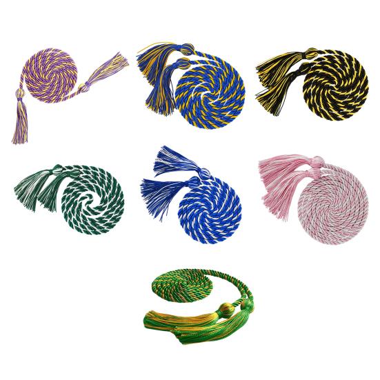 2026 Graduation Cord 5.6Ft Long Braided Cord Double Tassel Graduation Gown Cord for Graduation Ceremony Bachelor Master Doctoral