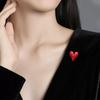 Simple Cute Red Love Heart Brooches For Women Girls Sweet Heart Shape Brooch Lapel Pin Badges Clothes Hat Accessories Gifts