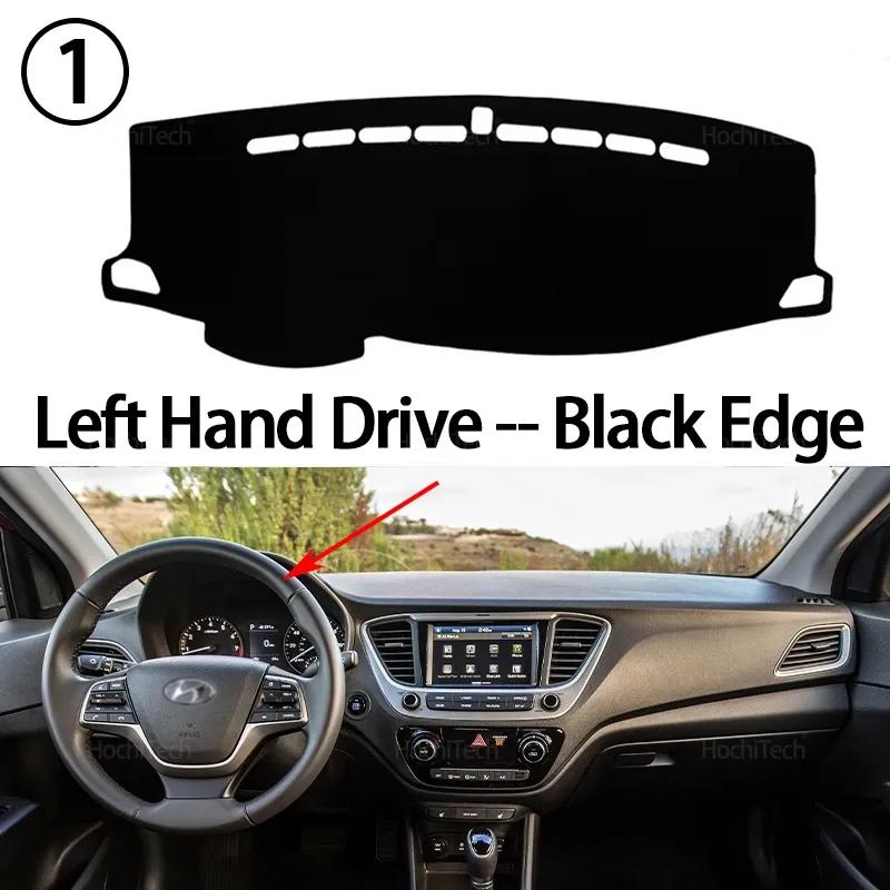 For Hyundai Solaris 2 Accent Verna 2017- Dashboard Cover Board Anti-Slip Mat Protect Pad Car Accessories Sunshade Carpet