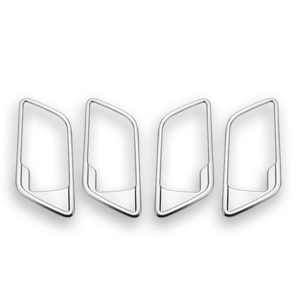 4pcs For Land Rover Freelander 2 2007-2016 ABS Chrome/Black Interior Inside Door Handle Frame Cover Trim Car