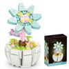 Construction Blocks Flower Rhododendron Azalea In Pot Decoration 149 Pieces