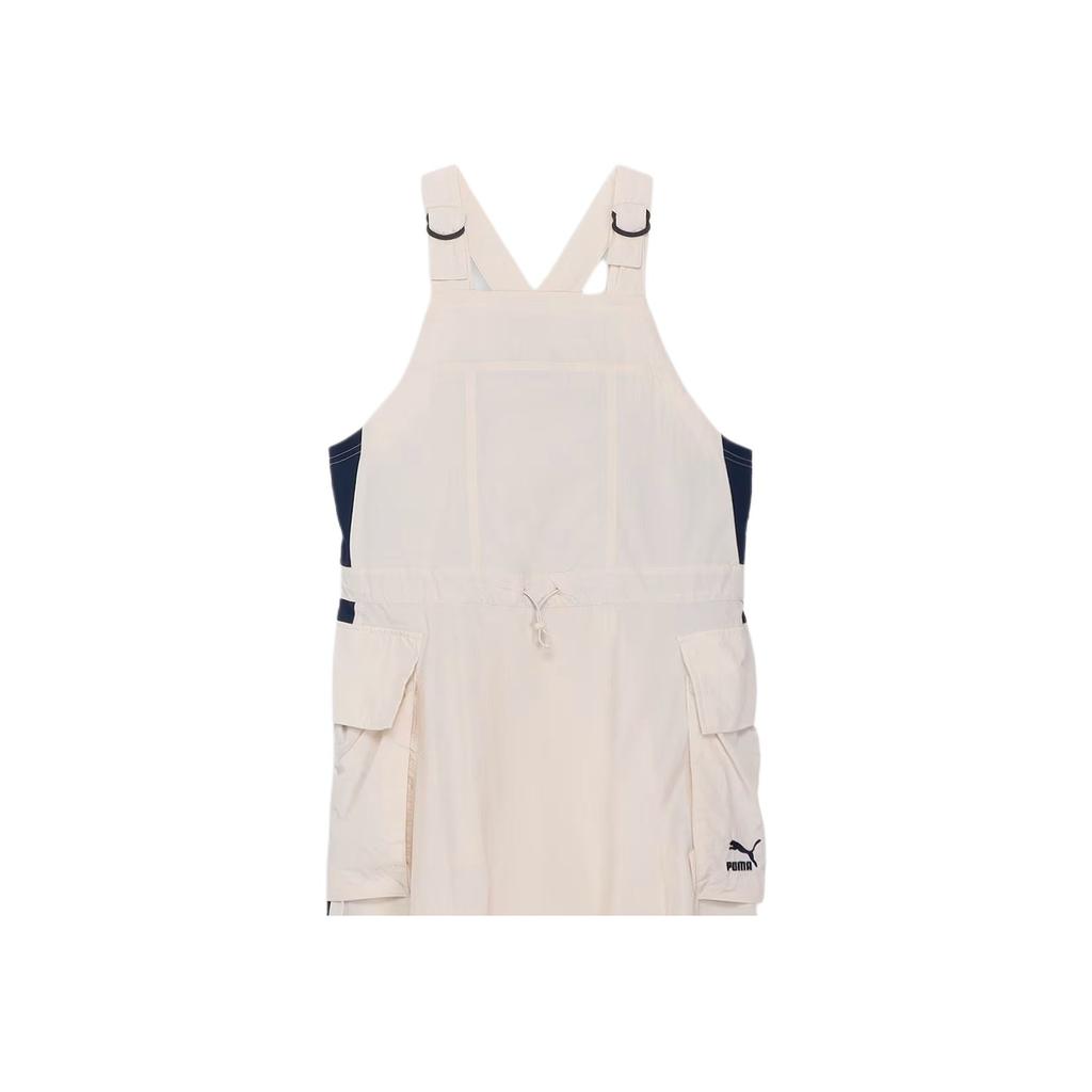 Puma T7 Fashion Versatile Simple Camisole Dress Women Dresses High-Mountain-Snow 628129-87
