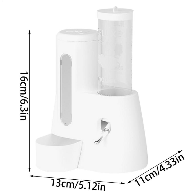 Hamster Water Bottle Bunny Water Dispenser with Food Container Leak-Proof Small Animal Drinking Feeding Accessories for Hedgehog