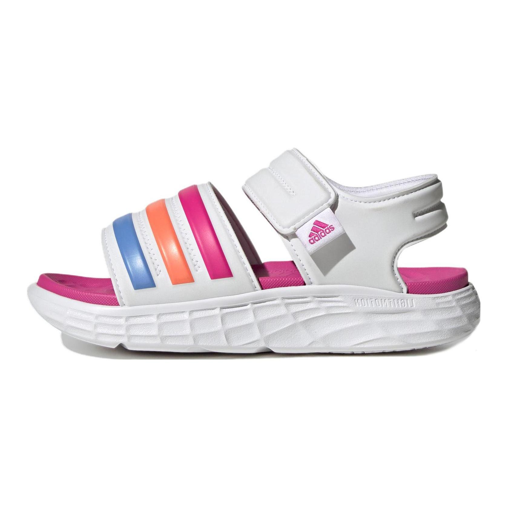 (PS) adidas Duramo Sandals White Pink Kids HP5835 EU 28