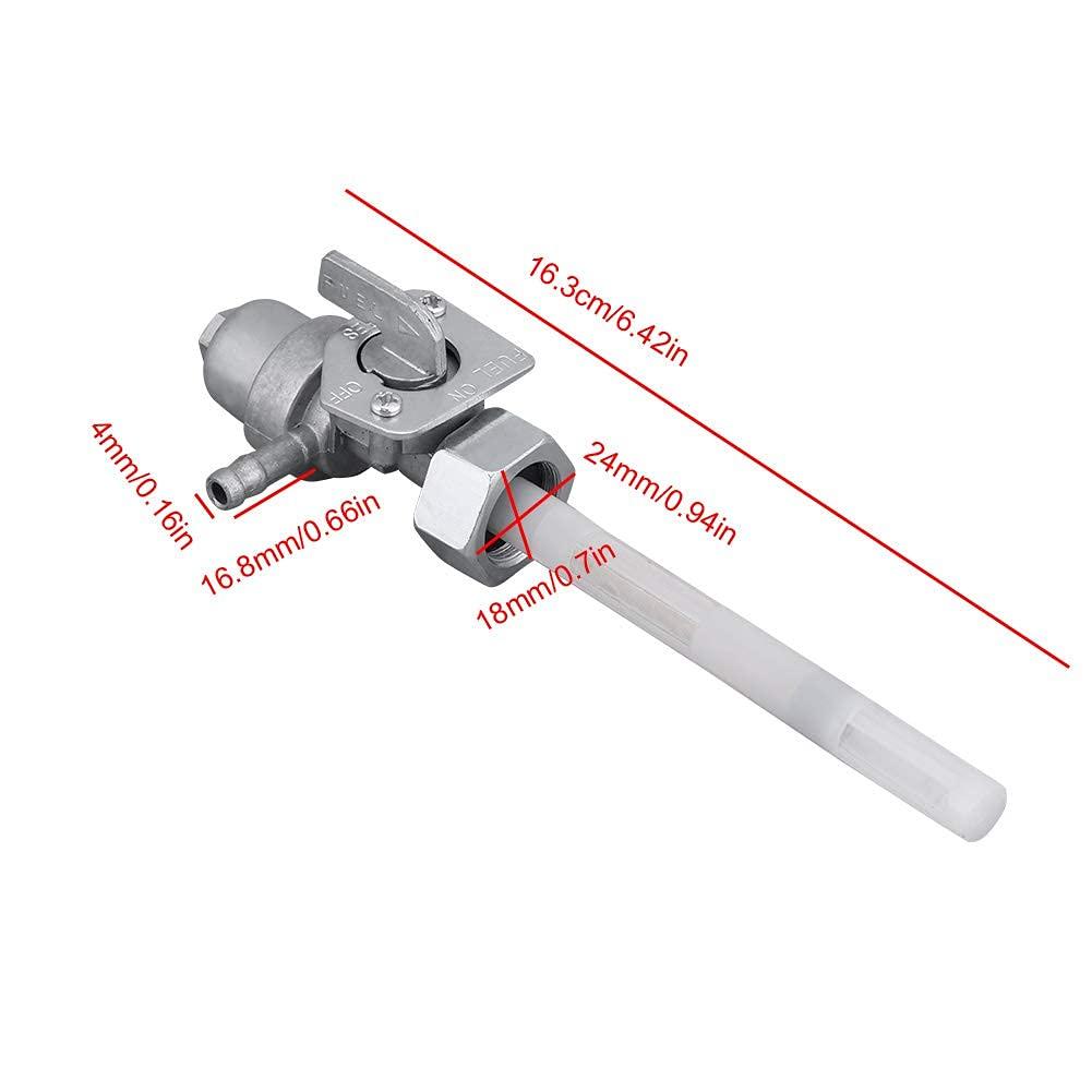 Fuelcok Honda Gasoline Faucet -Qiilu Fuel Cock Fuel Tank Switch Valve for Petcock Honda/TRX300/TRX250/CB750/CB900/CMX250C/XR650L/18mm x1