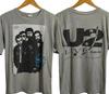 T-shirt Unisexe U2 Live Dublin Zoo Tournée TV 2 côtés Sport Gris Double Face Reproduction PA7388 Années 90