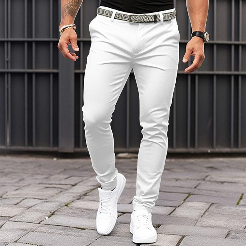 Men's Slim Fit Zipper Pocket Casual Pants