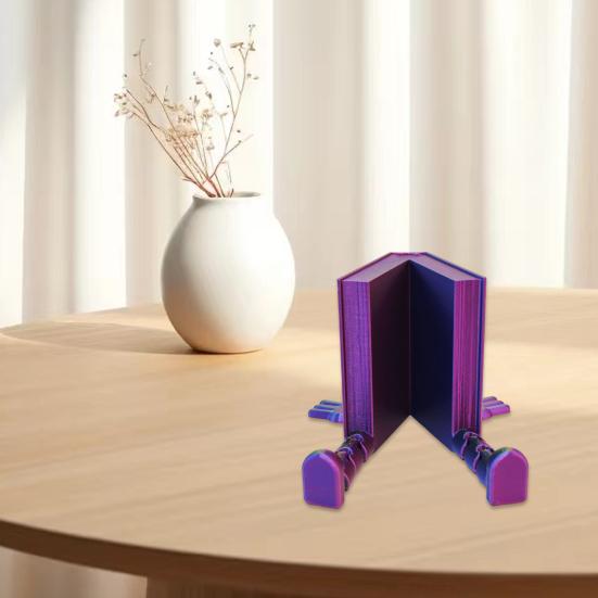 3D Printed Book Buddy Sitting Book Fidget Toy with Articulated Legs Tabletop Companion Book Figure for Home Desk Bookshelf Decor