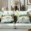Chinese Style Landscape Printed Decorative Throw Pillows Polyester pillowcase, sofa decorative cushion cov Headboard Pillow