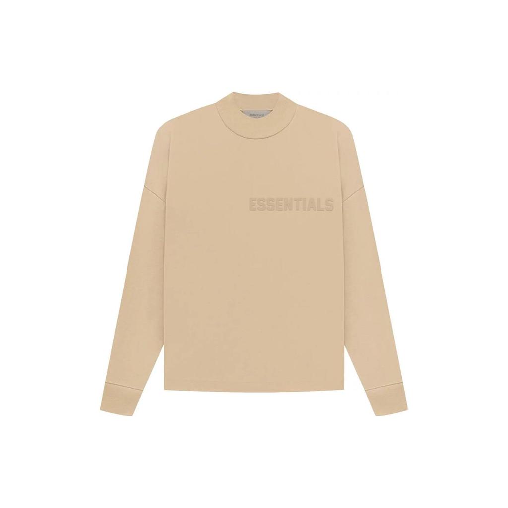 Fear of God Essentials Long-Sleeve Tee Sand Unisex Tops Tan 125BT222014F