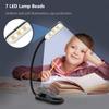 LED Clip On Book Light, 3 Brightness Flexible Night Reading Lamp and Eye Charging Night Light for Kids   On Book