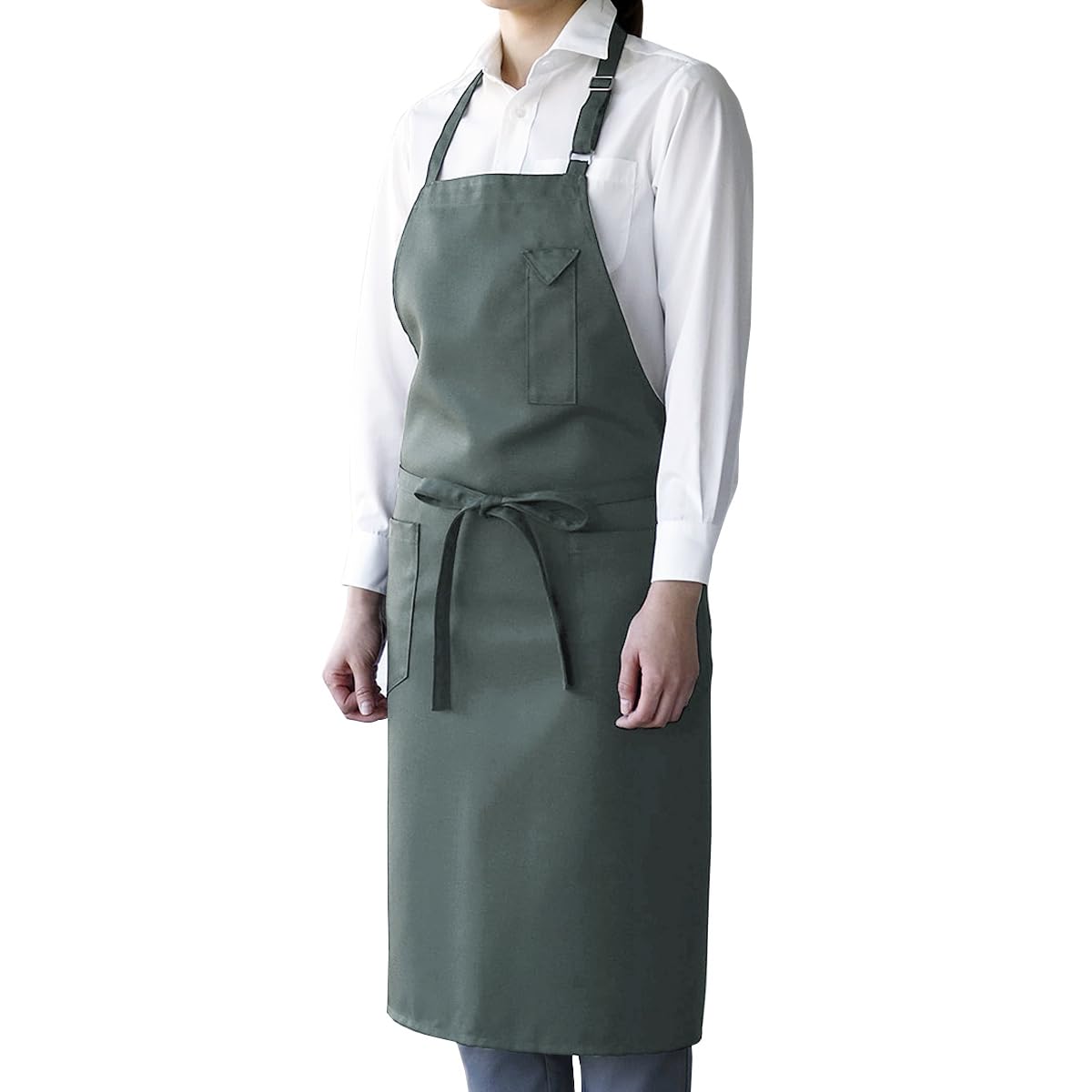 

Seven Uniform Chest Apron, CT2362, Anti-Static, for Kitchens, Restaurants, and Cafes, Light Gray, Size 7, Free Size