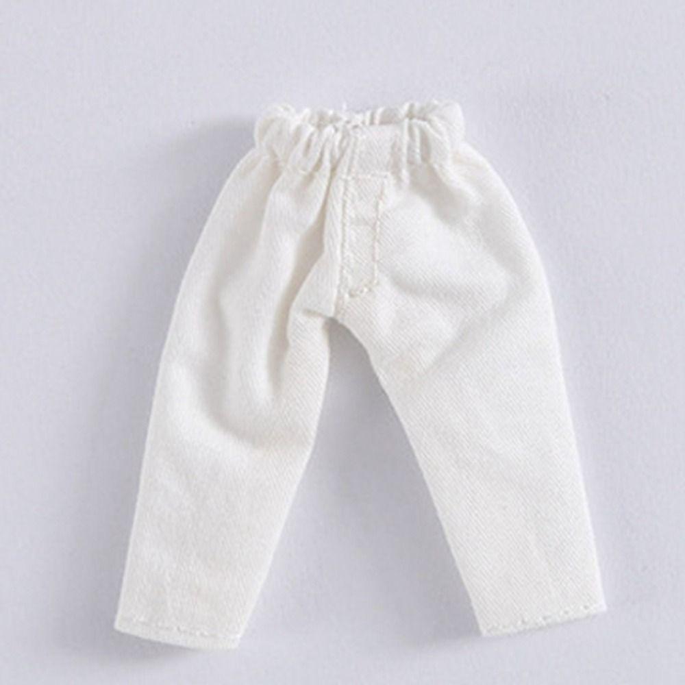 

Gift Toys Cute Fashion Doll Clothes Cute Mini Jeans Pants Doll Pants for 1/11 OB11/Obitsu11Dolls/1/12Bjd Doll білий