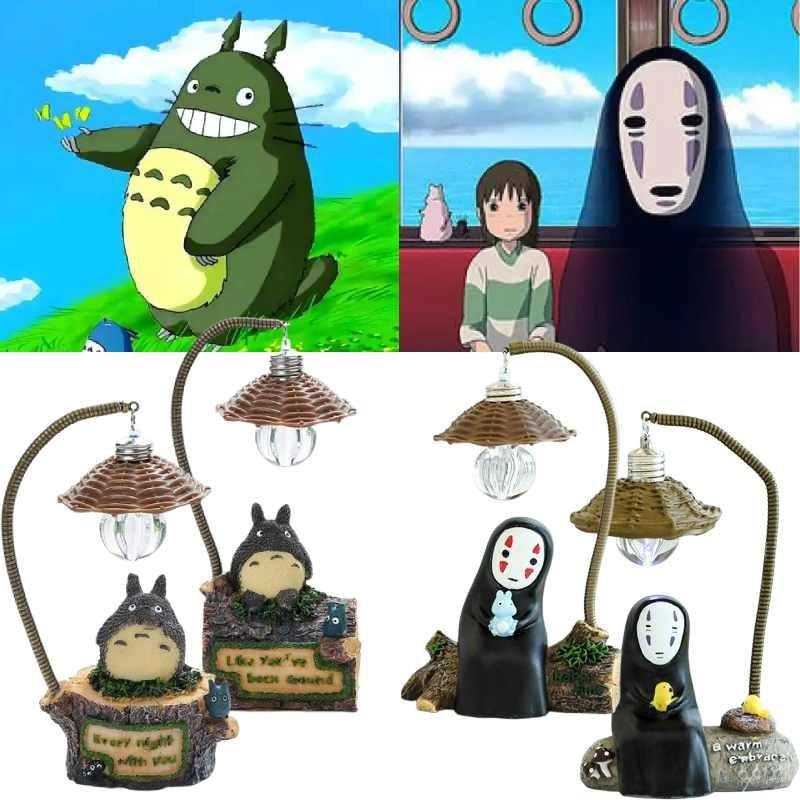 Totoro Neighbor My No Face Man Night Lamp Resin Cartoon Figurine Light Gift