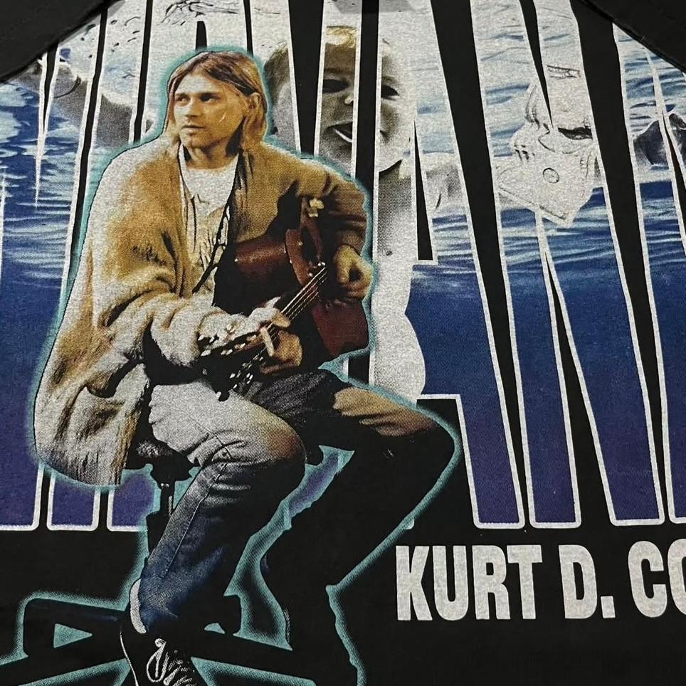 

Курт Д. Cobain 1967-1994 Винтажная футболка Nirvana с одинарным швом РЕПРИНТ 2XL