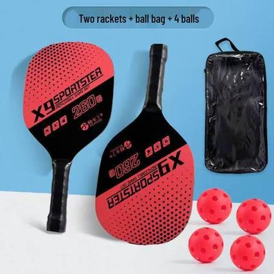 Pickleball-Schläger-Set: 2 Holzschläger, 4 Bälle, 1 Tasche - Komplettes Pickleball-Set