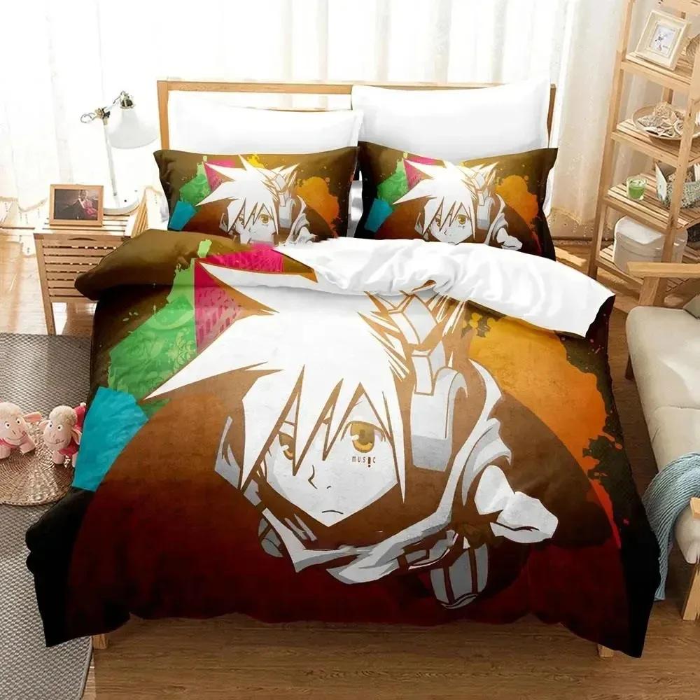 Anime The World Ends With You Neku Sakuraba Bettwäsche-Set Bettbezug Bettwäsche-Set Steppdeckenbezug Kissenbezug Bettdecke King Queen Größe