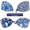 Unisex Cartoon Printing Scrub Cap Adjustable Buckle Print Design Lab Scrub Hat Breathable Soft Pure Healthcare Hats Pet Hospital