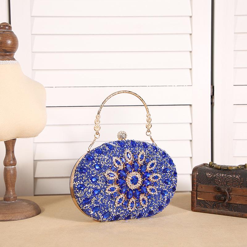 Sunflower Evening Clutch: Stylish Diamond-Embellished Bag for European and American Parties