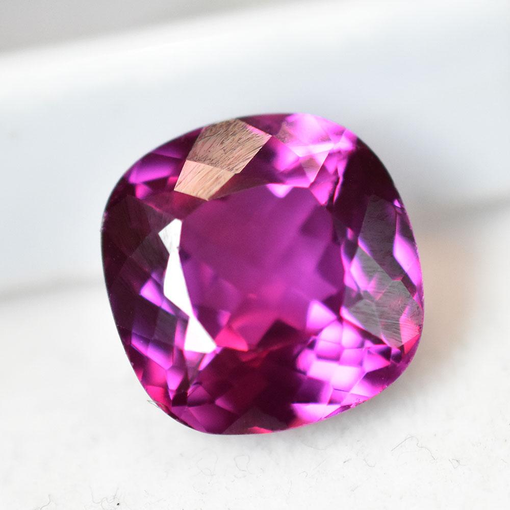 Natural Pink Sapphire Loose Gemstone 6.65 Ct Square Cushion Cut September Birthday Birthstone