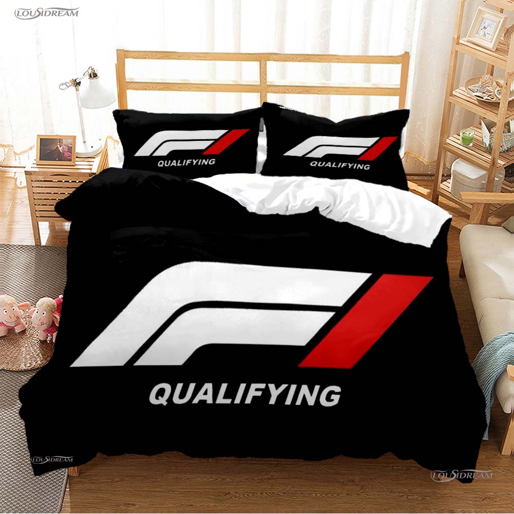 Formula 1 Duvet Cover Comforter Racing Enthusiast Bedding Sets Soft Quilt Cover and Pillowcases Teens Single/Double/Queen/King