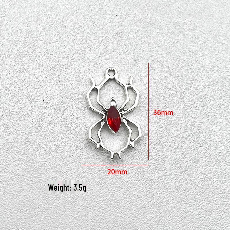 Gothic Ghost Spider Skull Dangle Earrings - Women's Horror Prank Pendants