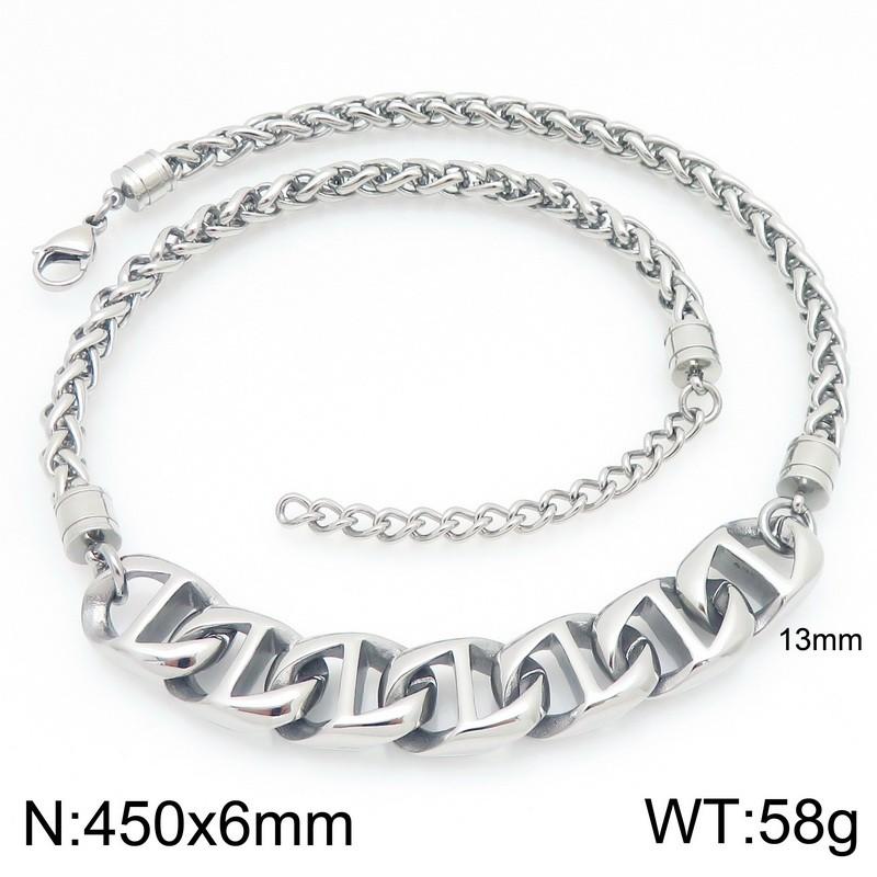 

Trendy Statement Clavicle Chain Choker for Men Women Unisex Vacuum Plated Stainless Steel Necklaces Hypoallergenic Jewelry Gift 45--50CM